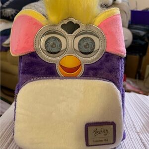 Loungefly Furby Backpack with Purple and Yellow Accents NWT